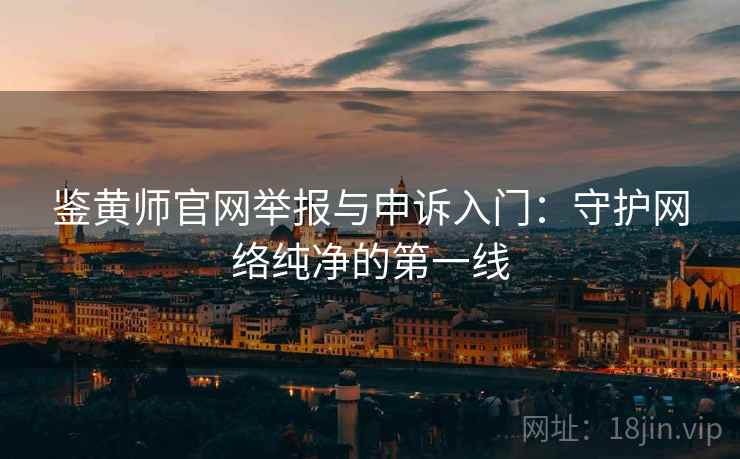 鉴黄师官网举报与申诉入门：守护网络纯净的第一线